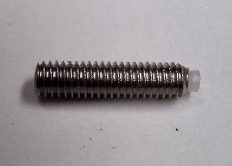 Nylon-tipped grub screw